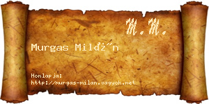 Murgas Milán névjegykártya